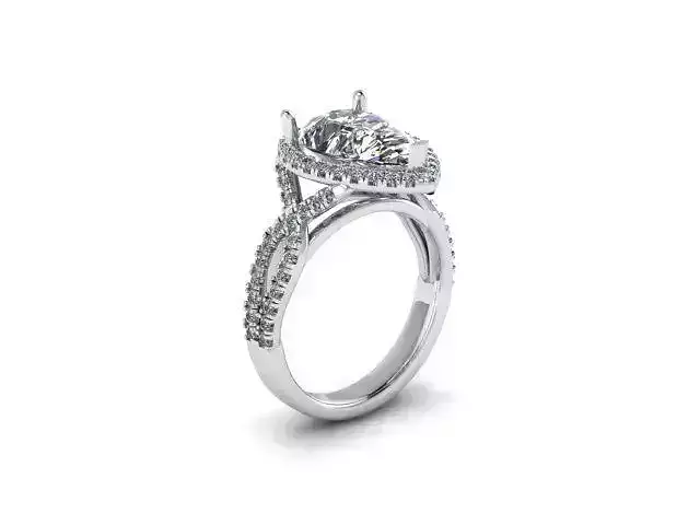 Pear Stone Engagement Ring