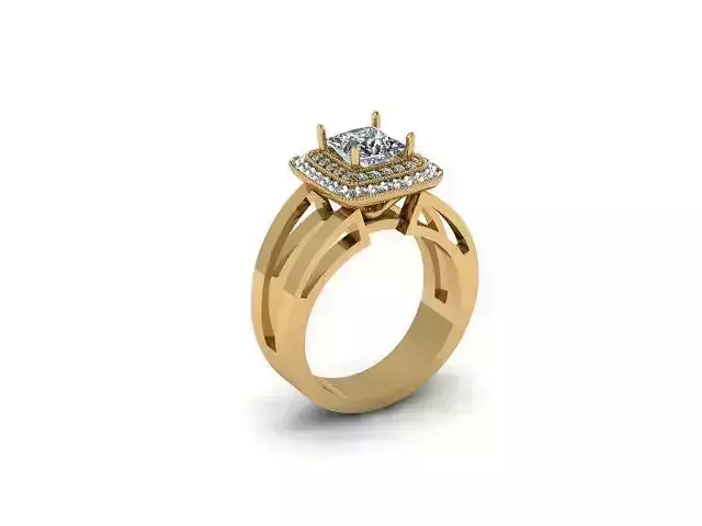 Princess Stone Engagement Ring