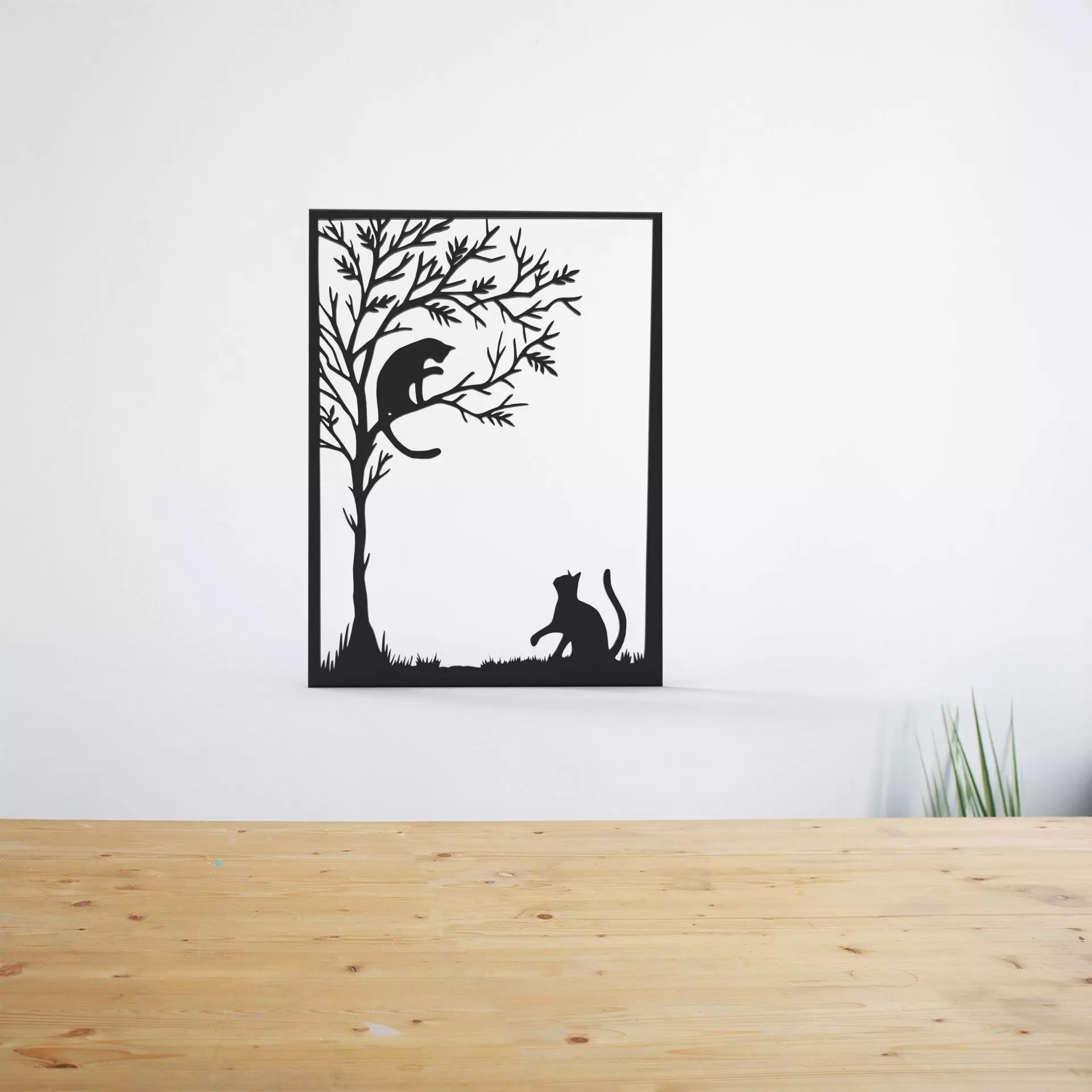 CAT WALL DECORATIVE 3D print model