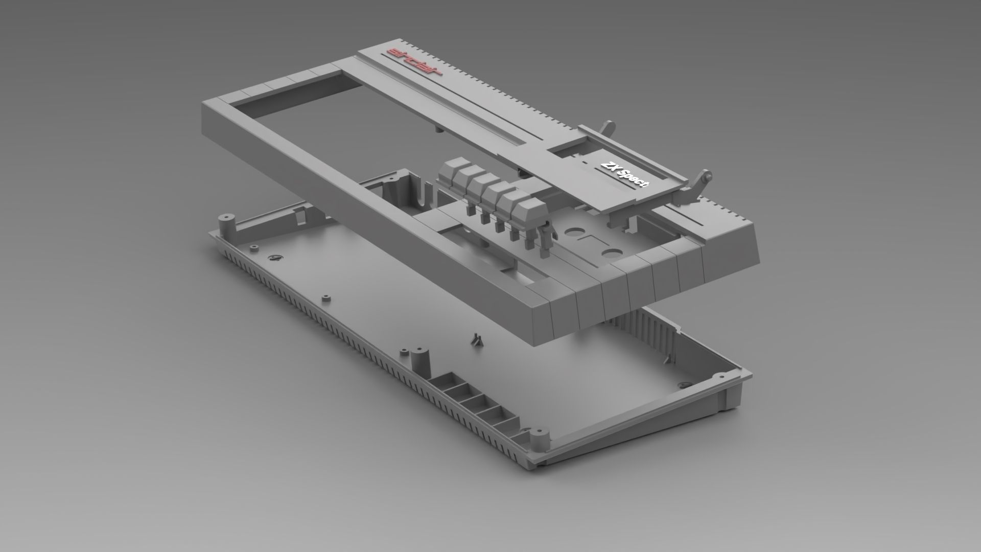 ZX Spectrum Plus 2 128K Case 3d print model 3D model 3D printable