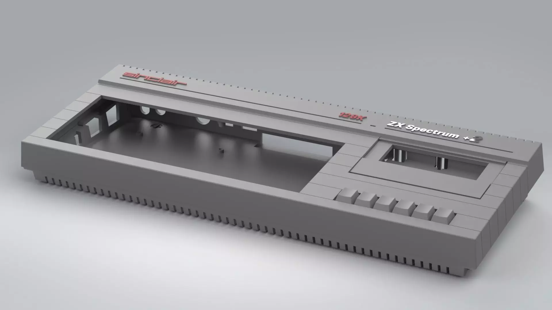 ZX Spectrum Plus 2 128K Case 3d print model 3D model 3D printable