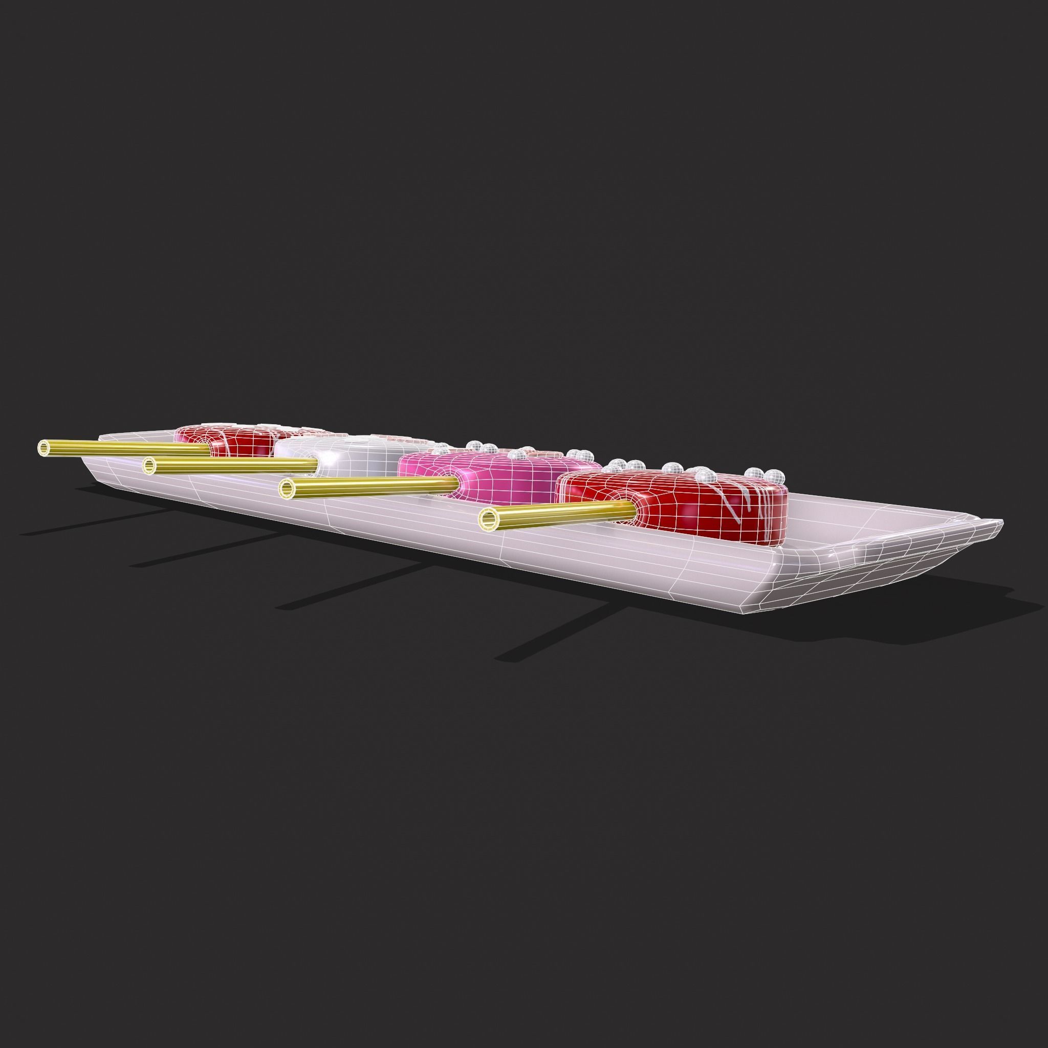 Valentines Cake Pops Four Pack Low-poly 3D model_15