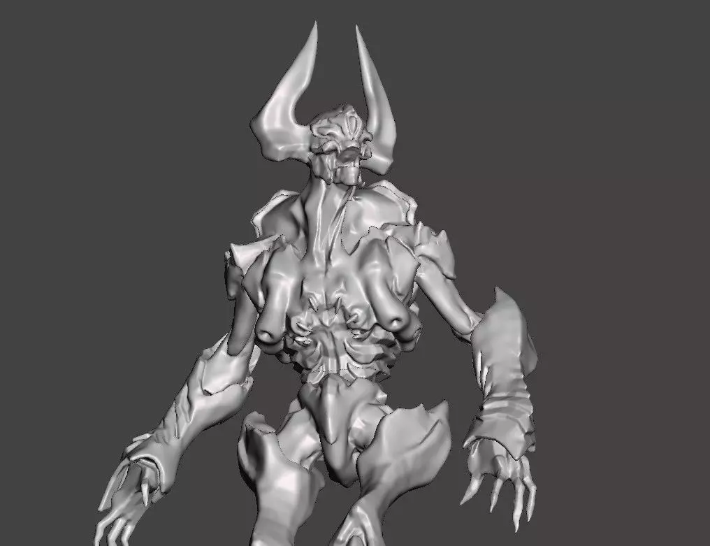 HARVESTER - DOOM 2016 UNTO THE EVIL dlc HIGH POLY STL 3D print model