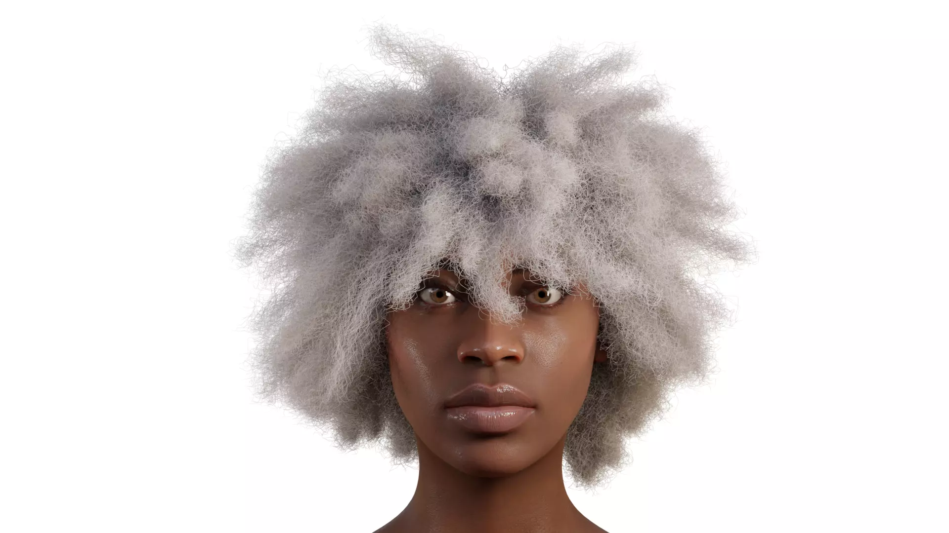 Maia African Blender Realistic Female Character 3D model_0