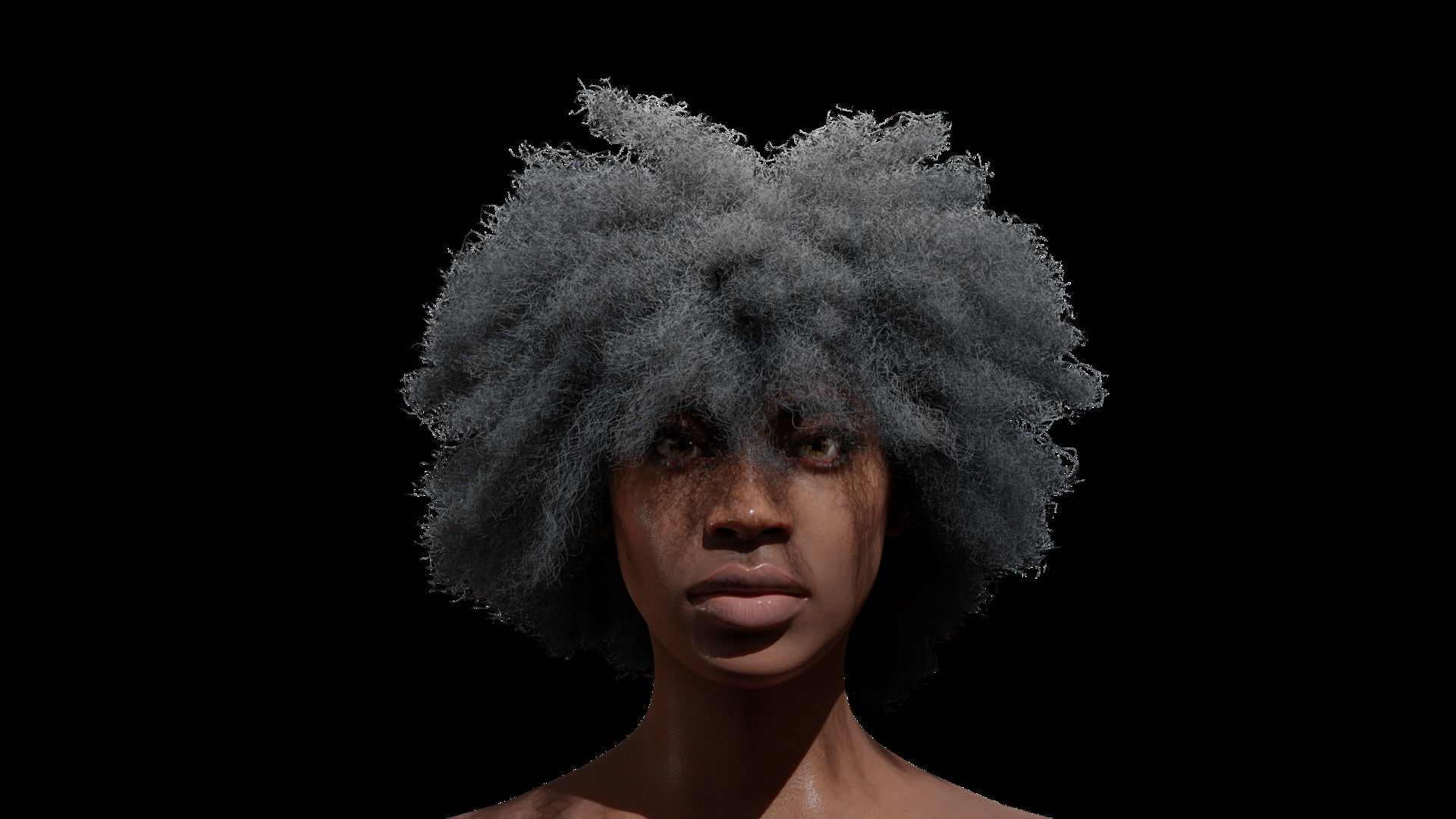 Maia African Blender Realistic Female Character 3D model_4