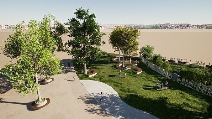 PUBLIC SPACE  for Twinmotion and Unreal Engine 4 3D model