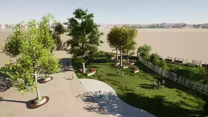 PUBLIC SPACE  for Twinmotion and Unreal Engine 4 3D model