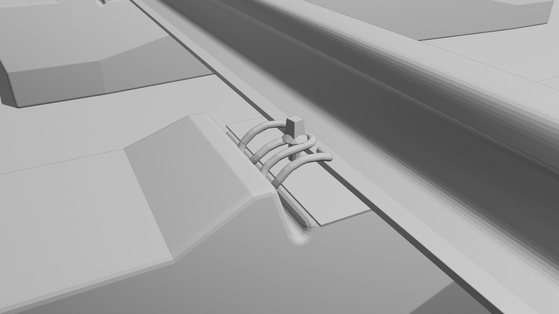 Railroad Multiple Radii Ballast Sections Rails and Sleepers 3D model_16