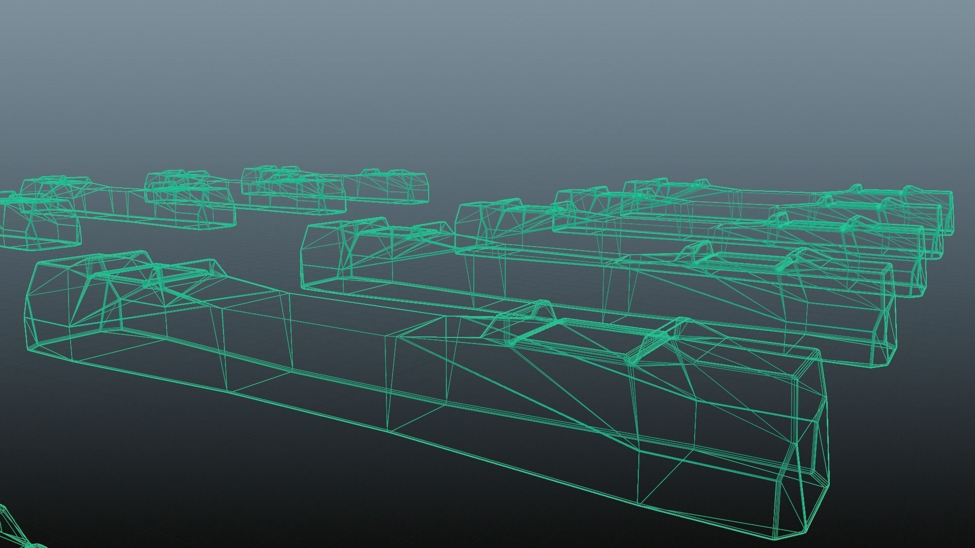 Railroad Multiple Radii Ballast Sections Rails and Sleepers 3D model_39