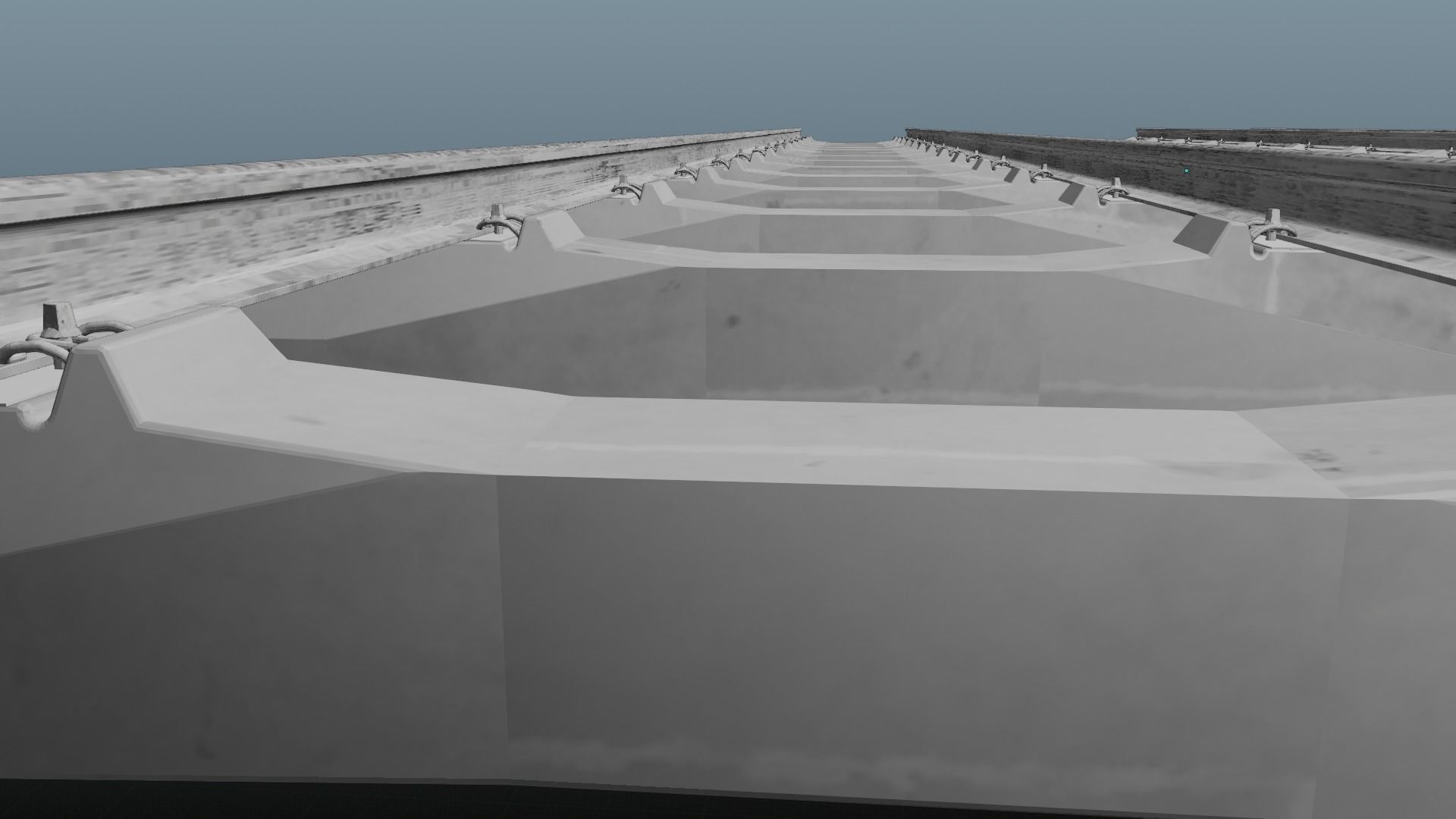 Railroad Multiple Radii Ballast Sections Rails and Sleepers 3D model_17