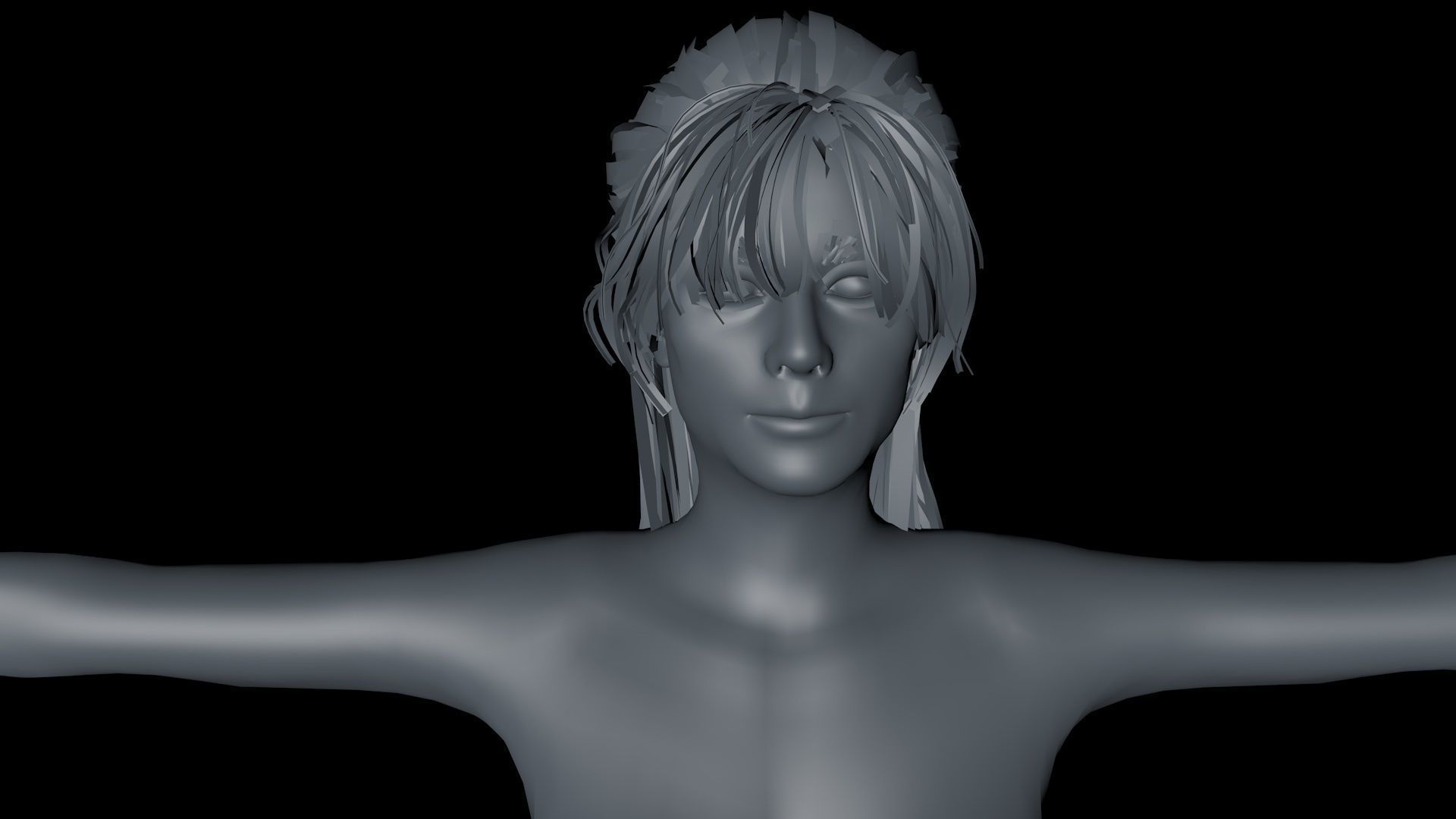 3D Realistic Female Character model Naked Mischa Brooks actor Low-poly 3D model_16
