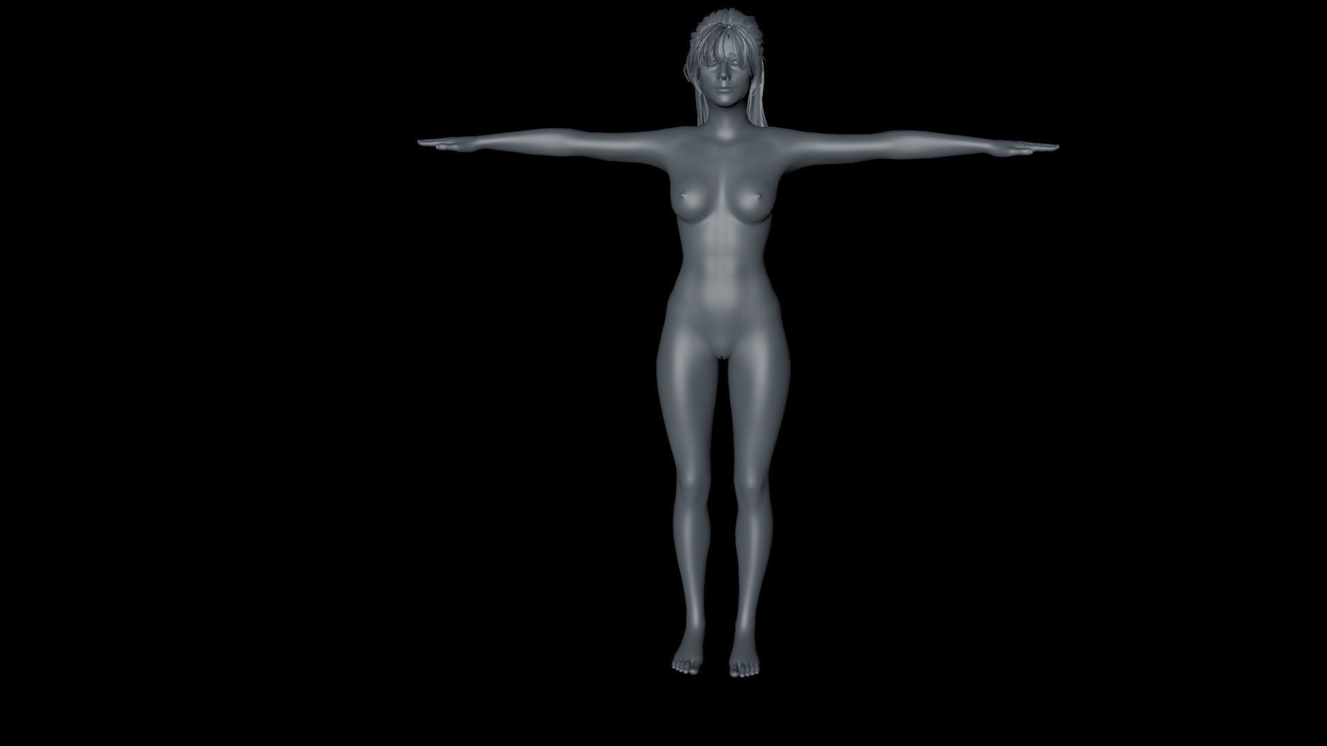 3D Realistic Female Character model Naked Mischa Brooks actor Low-poly 3D model_13