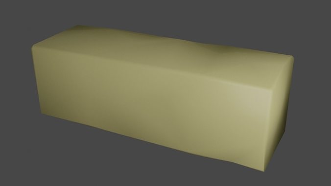 Butter block Low-poly 3D model