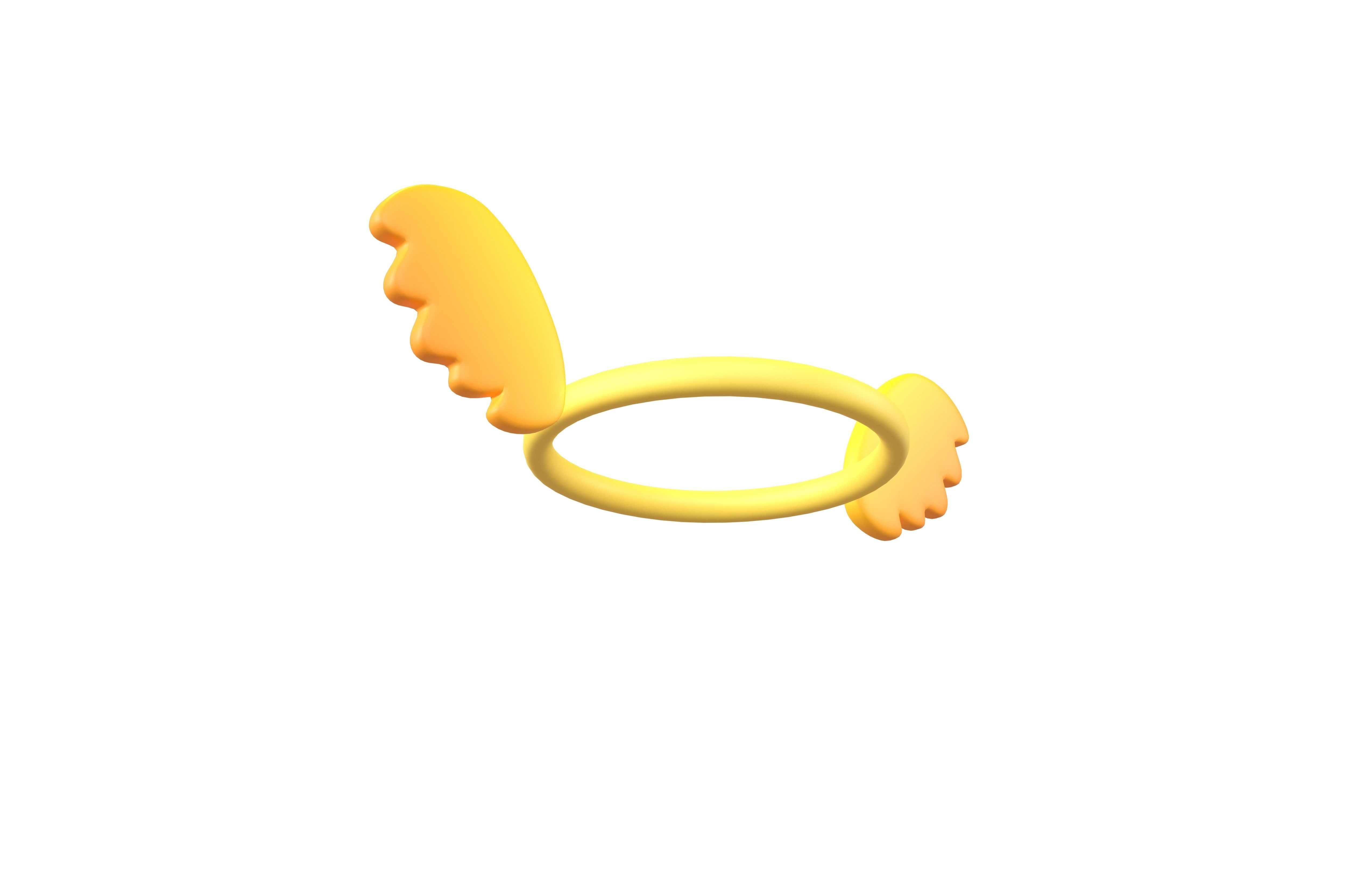 Angel Halo v3 005 Low-poly 3D model_3