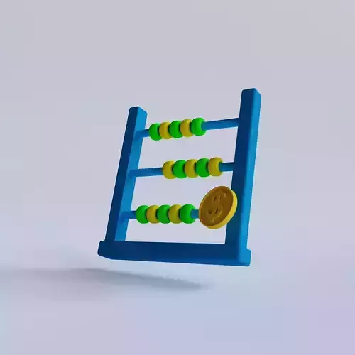 Abacus in 3d Icon Free 3D model