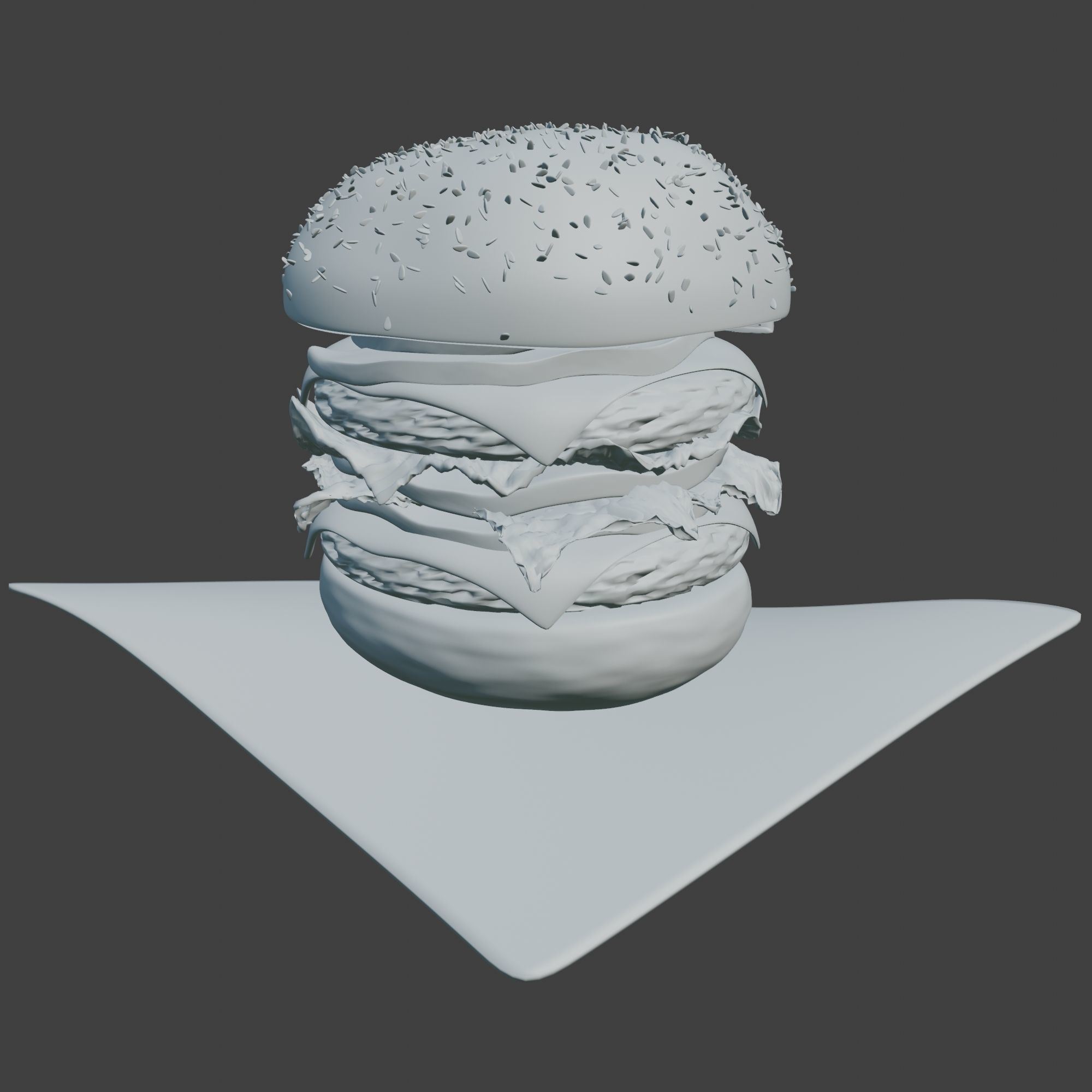burger 3d hamburger 3D model_4