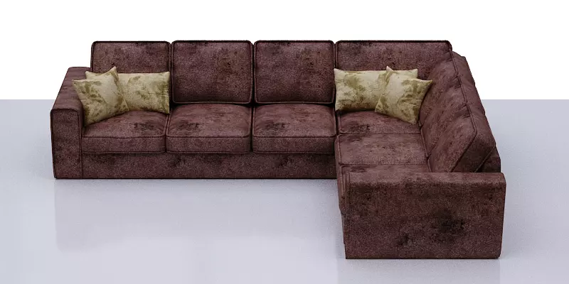 contemporary sofa Low-poly 3D model_0