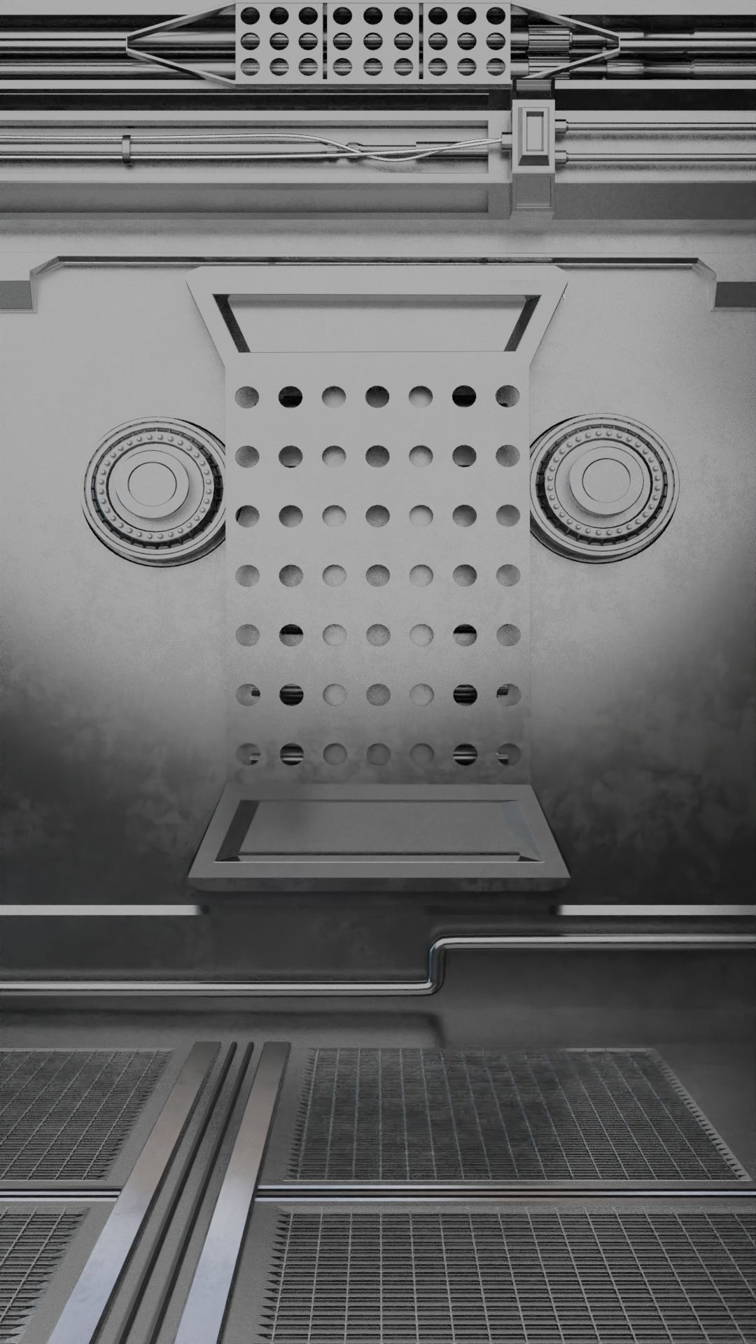 Interior sci-fi laboratory control room 3D model_14