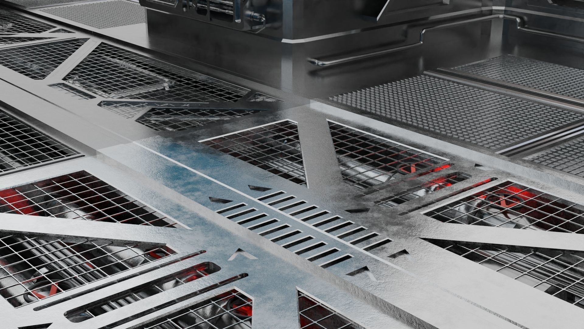 Interior sci-fi laboratory control room 3D model_9