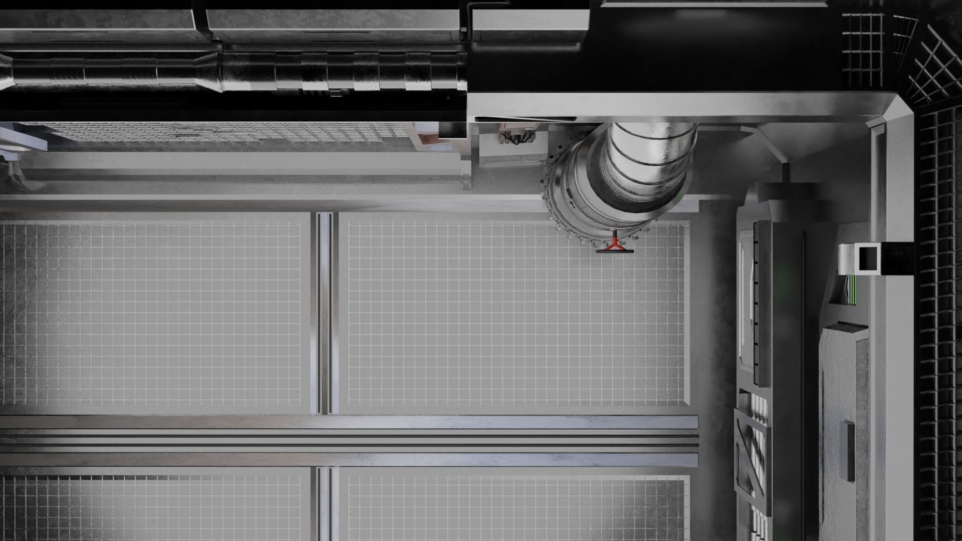 Interior sci-fi laboratory control room 3D model_6