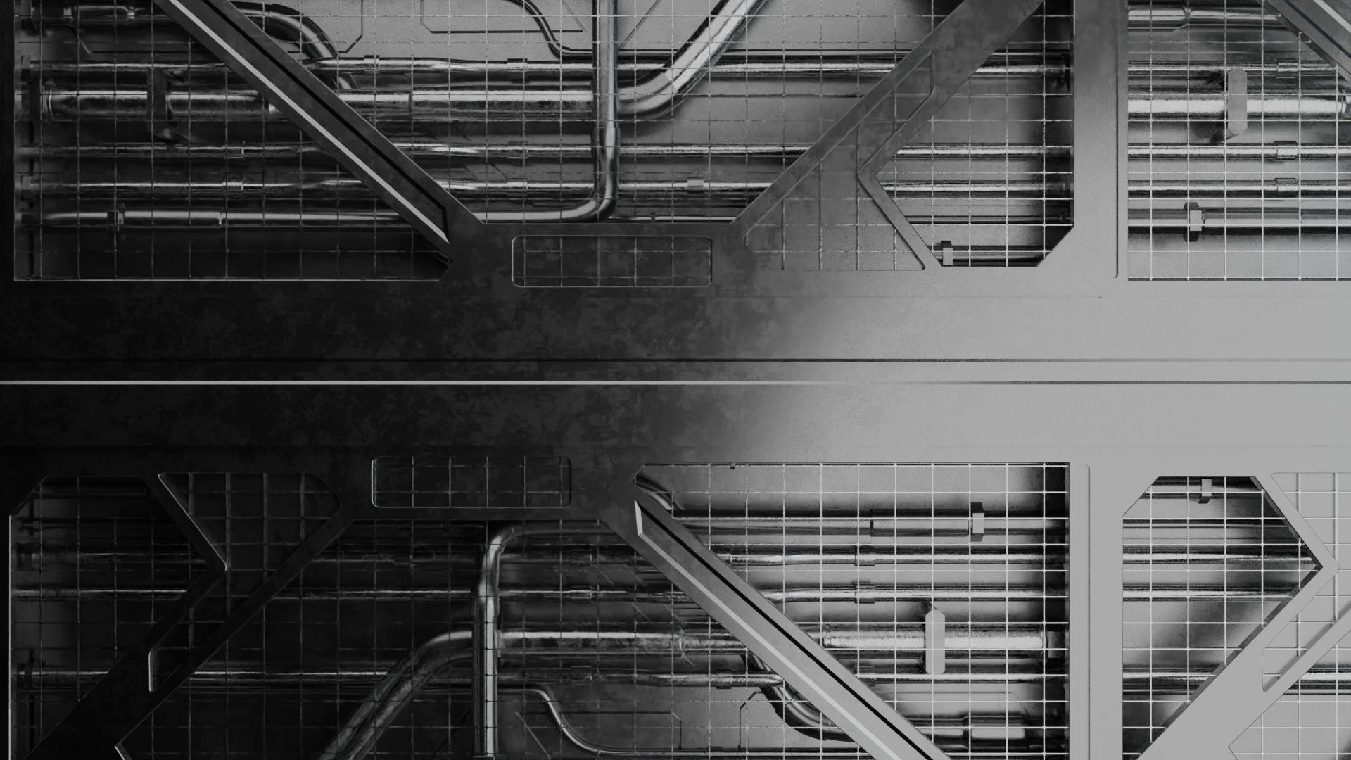 Interior sci-fi laboratory control room 3D model_8