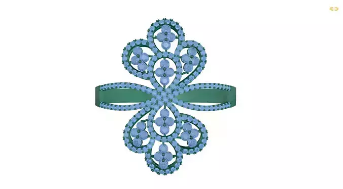 bracelet flower ring with diamonds