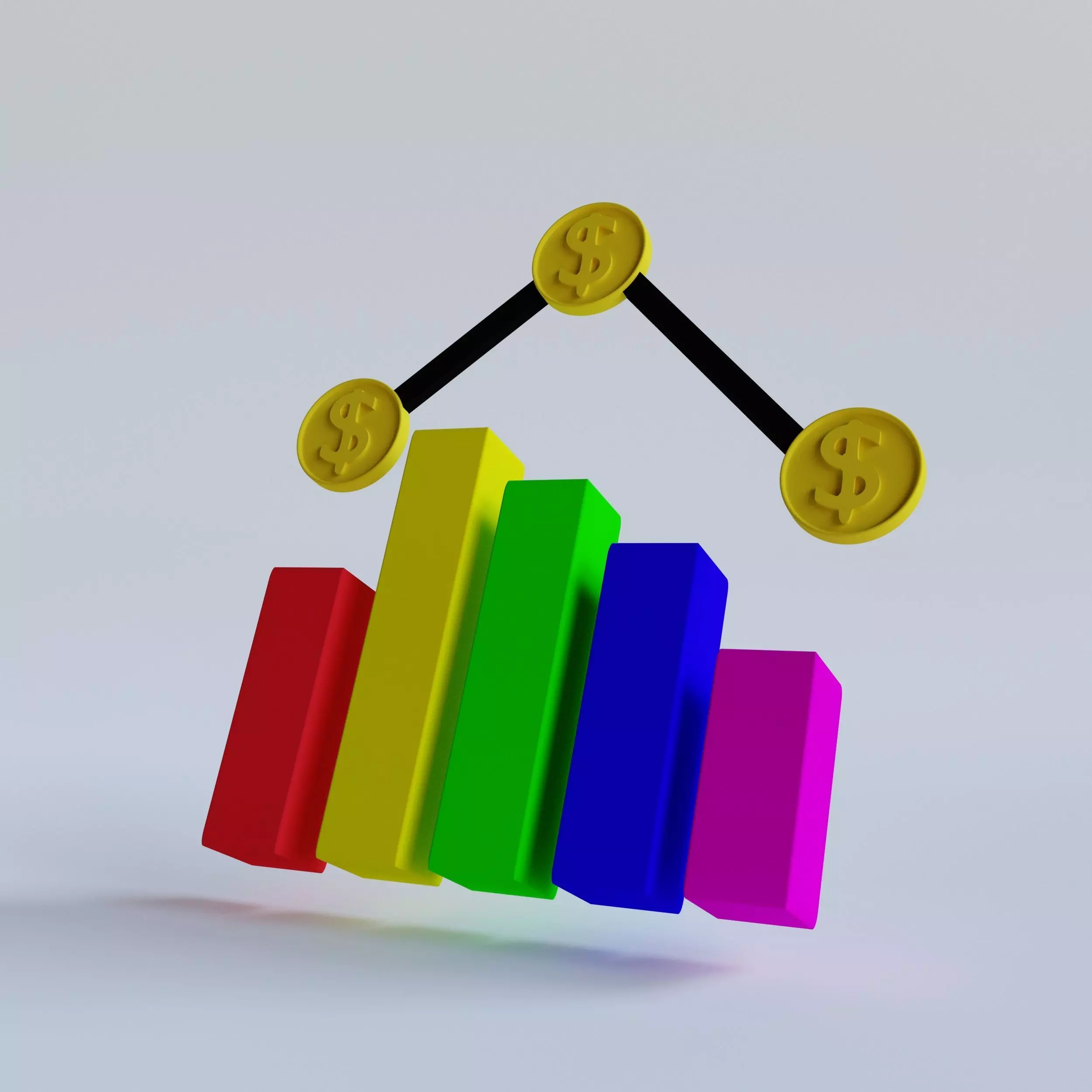 Analytics 3D Icon Free 3D model_0