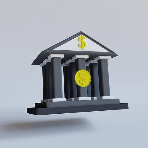 Bank 3d Icon Free 3D model
