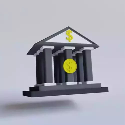 Bank 3d Icon Free 3D model