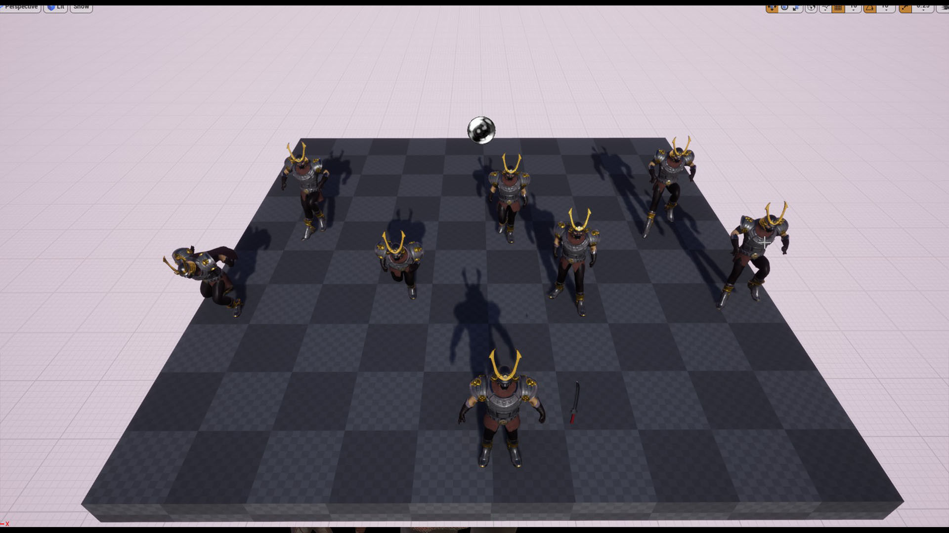 Cyber Samurai Low-poly 3D model_3