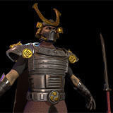 Cyber Samurai Low-poly 3D model_4