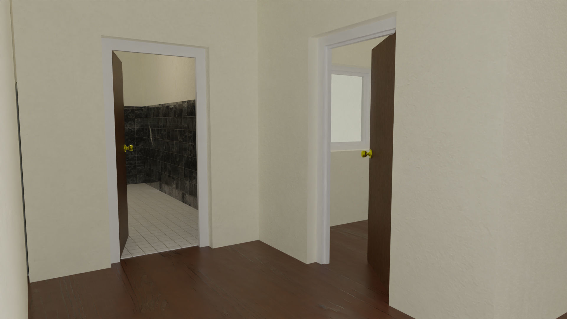 Home 3D elevator with stairs Low-poly 3D model_28