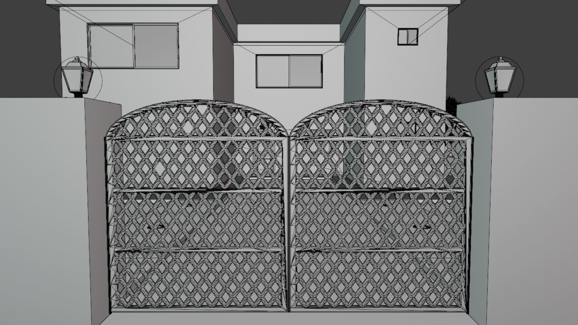 Home 3D elevator with stairs Low-poly 3D model_50