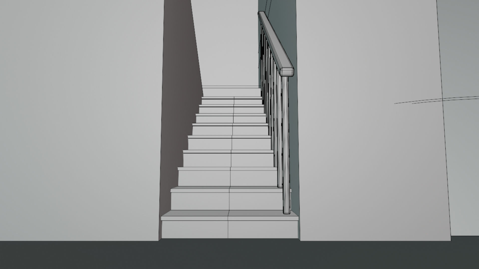 Home 3D elevator with stairs Low-poly 3D model_75