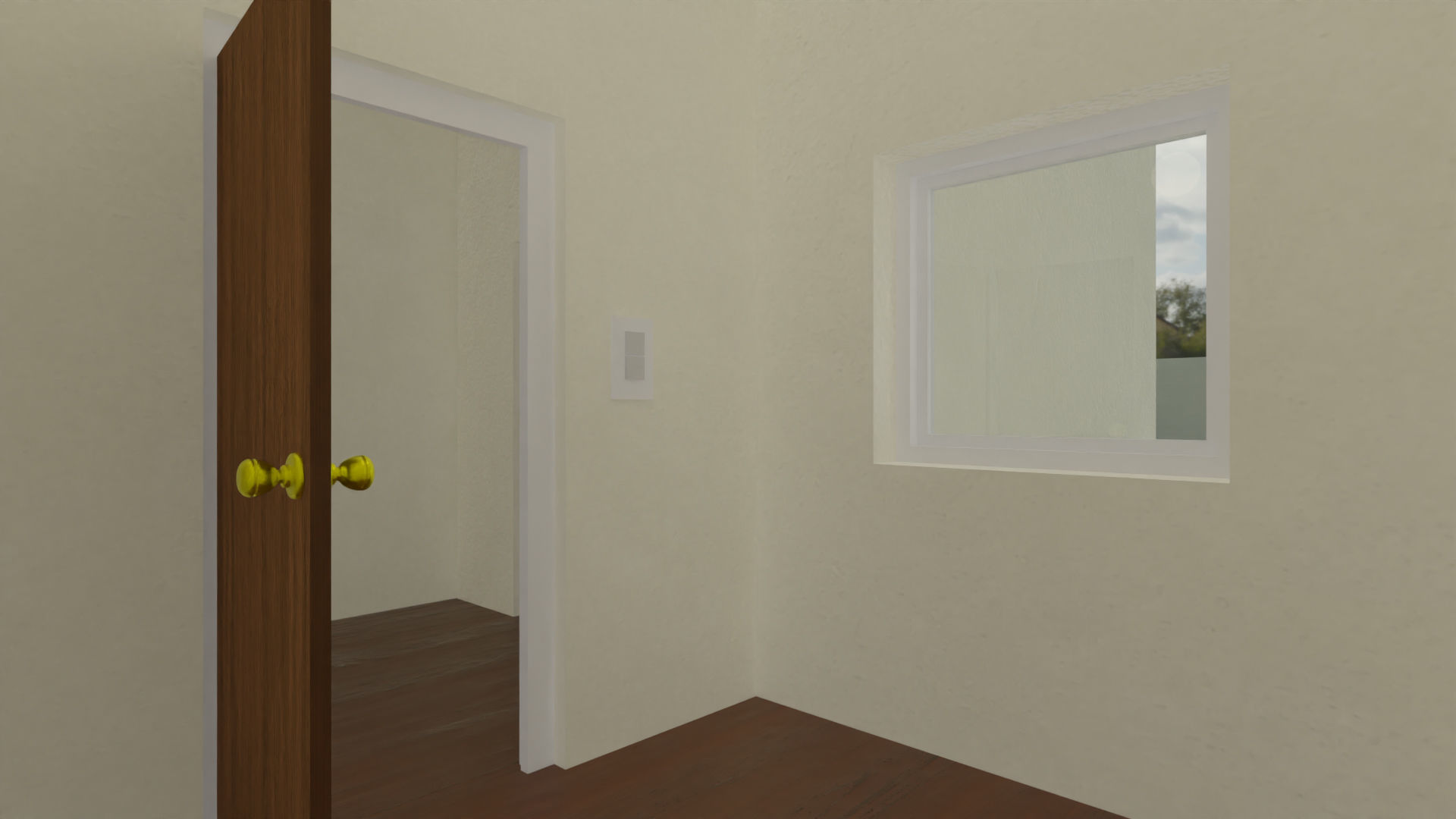 Home 3D elevator with stairs Low-poly 3D model_29