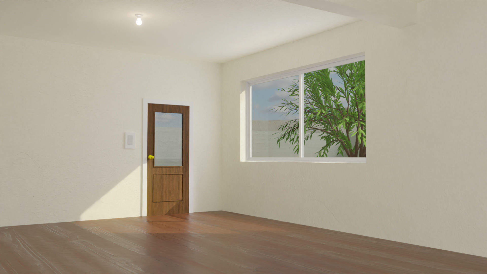 Home 3D elevator with stairs Low-poly 3D model_26