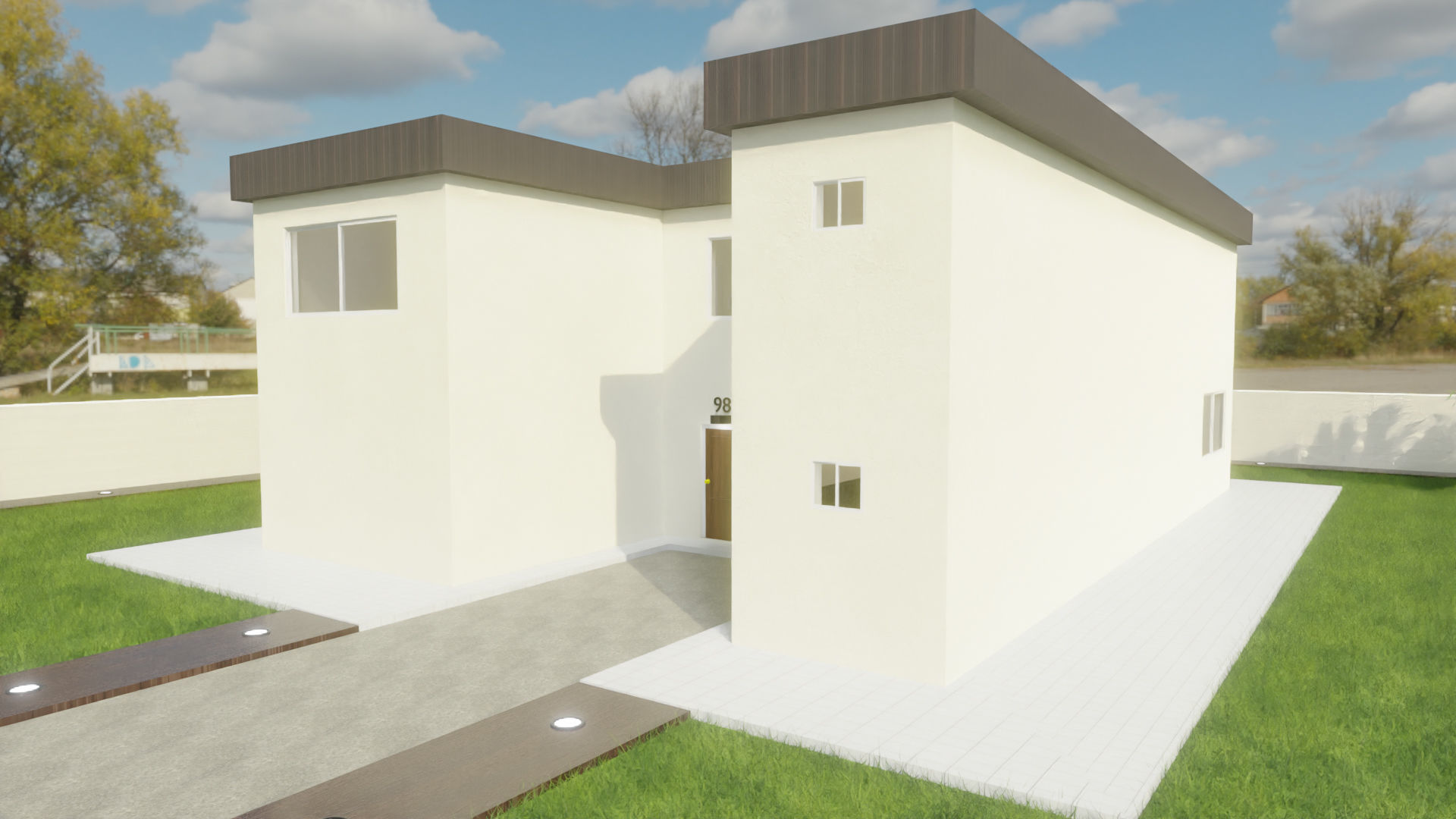 Home 3D elevator with stairs Low-poly 3D model_4