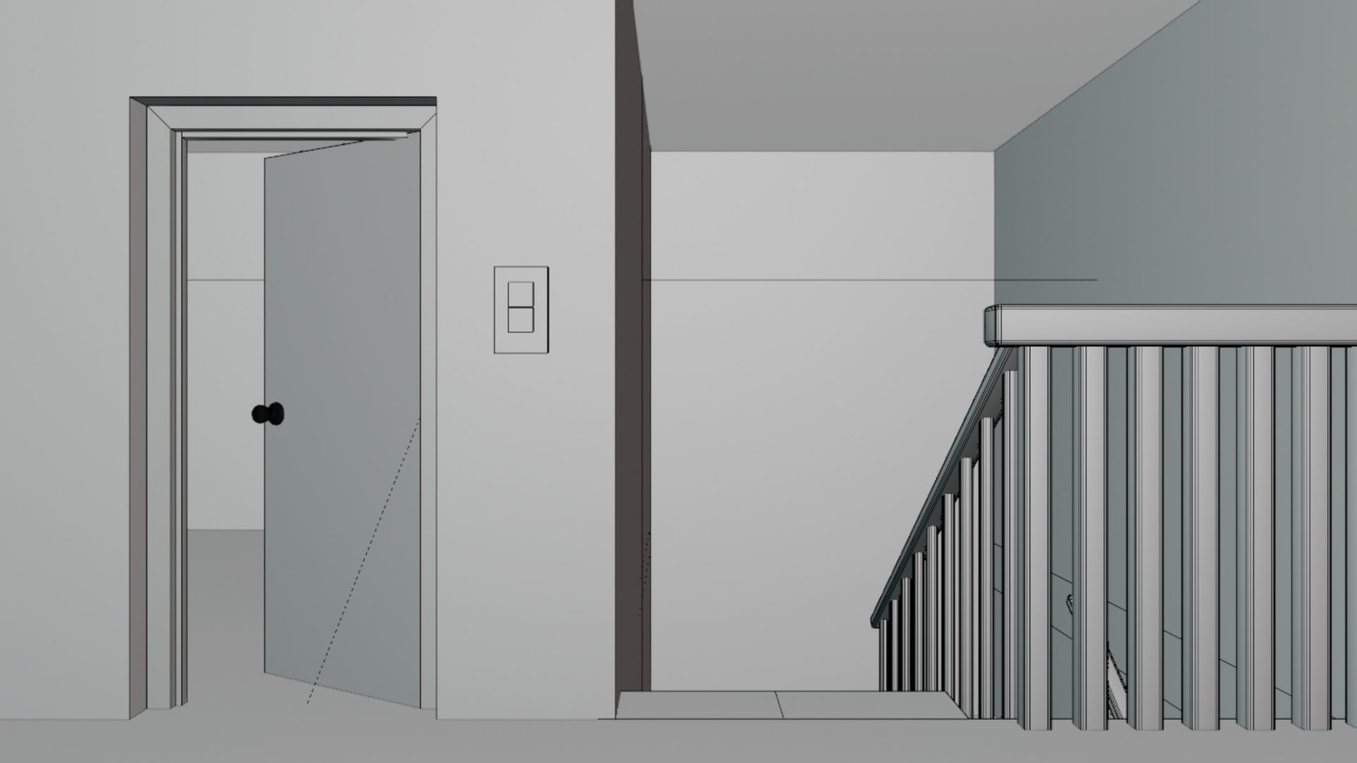 Home 3D elevator with stairs Low-poly 3D model_78