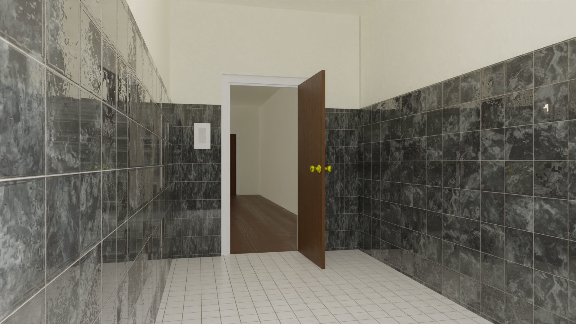 Home 3D elevator with stairs Low-poly 3D model_38