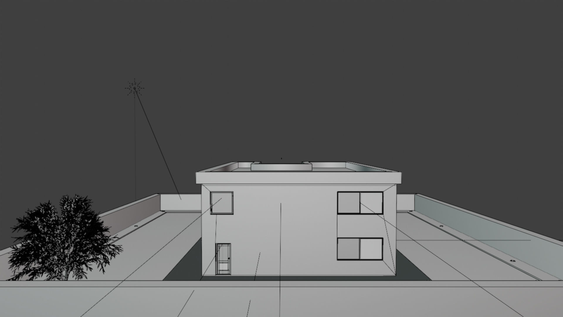 Home 3D elevator with stairs Low-poly 3D model_45