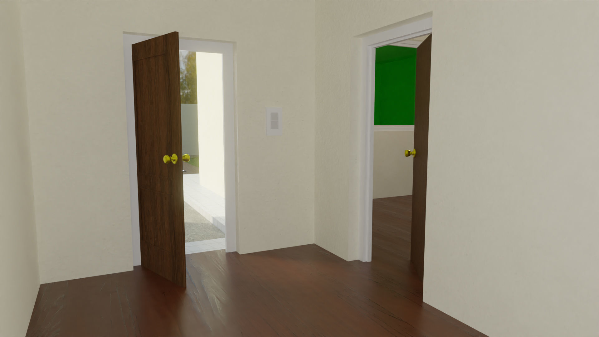 Home 3D elevator with stairs Low-poly 3D model_12