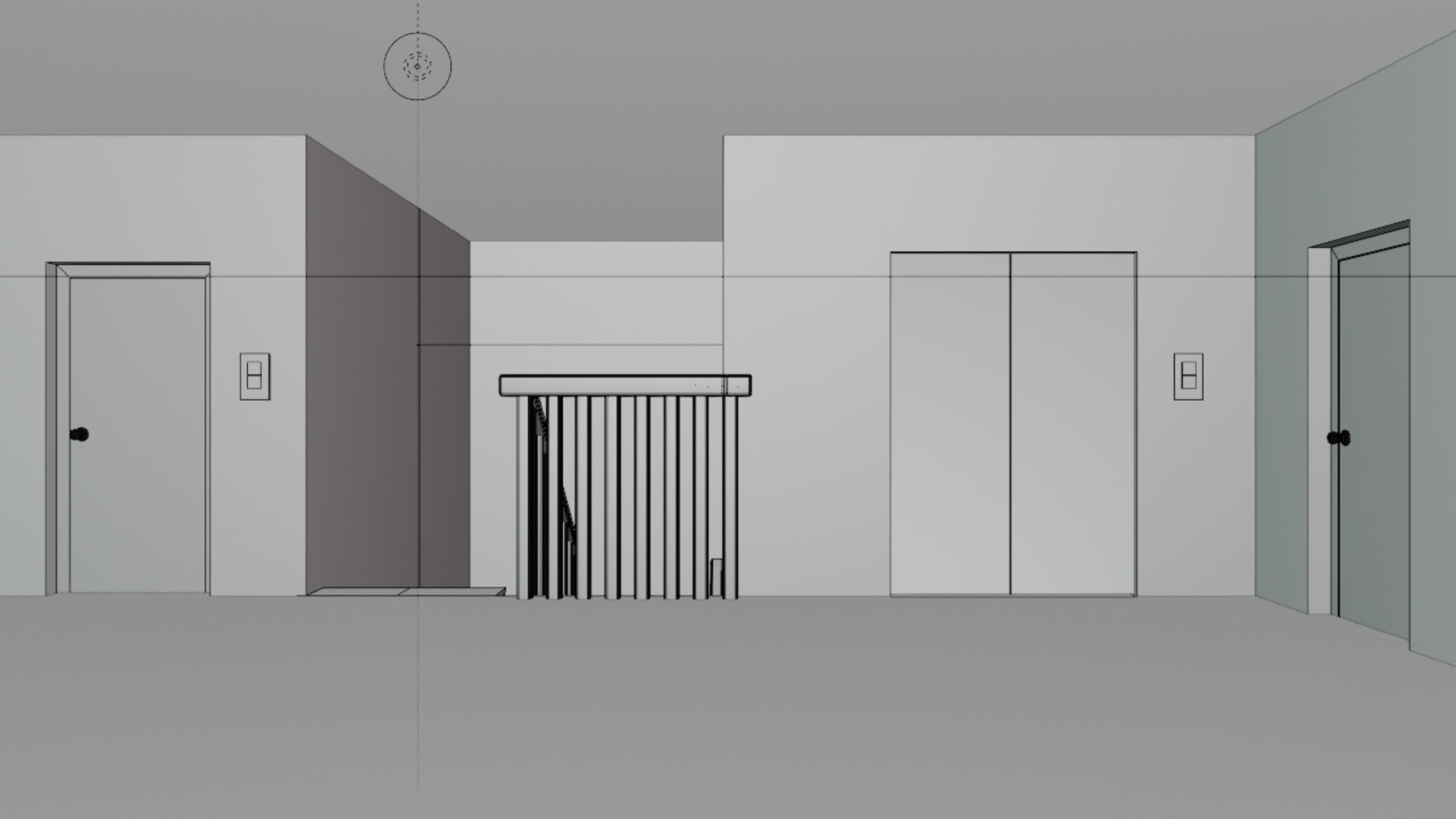 Home 3D elevator with stairs Low-poly 3D model_77