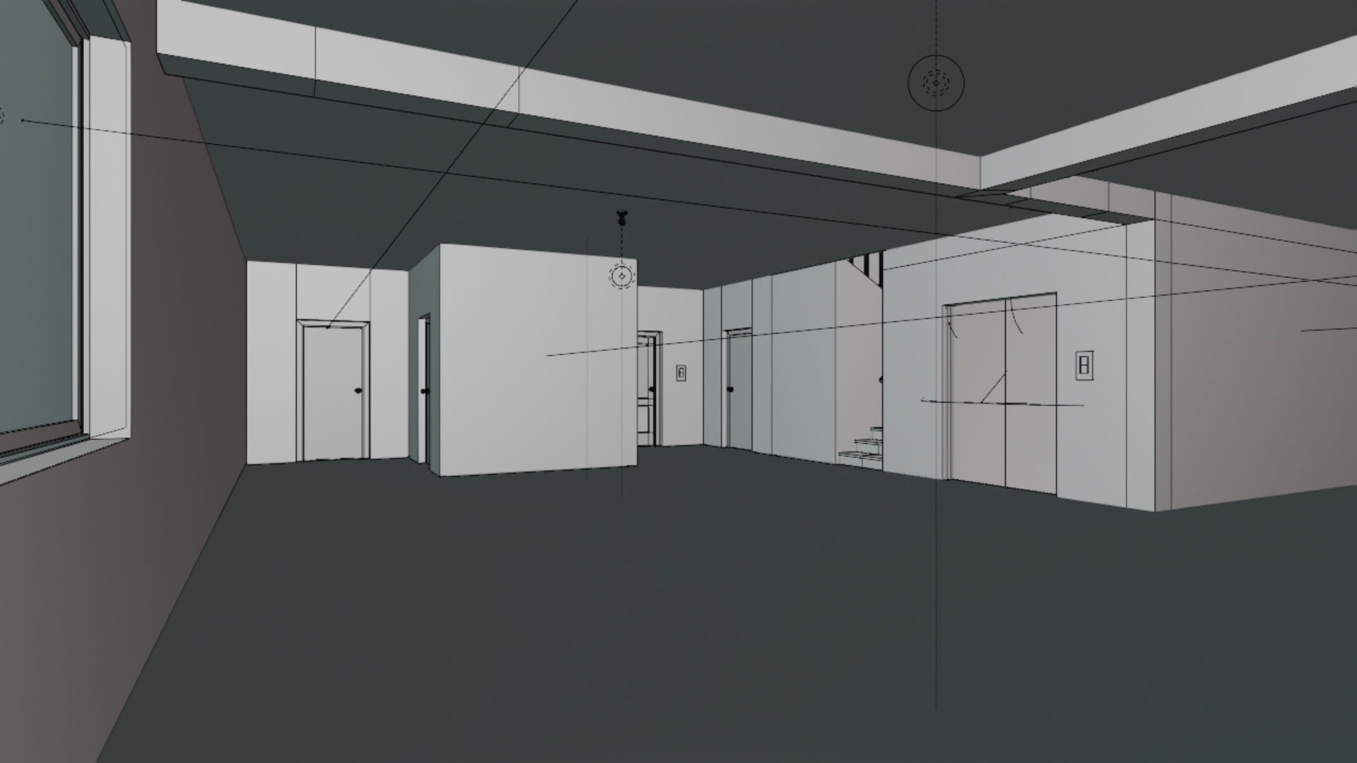 Home 3D elevator with stairs Low-poly 3D model_70