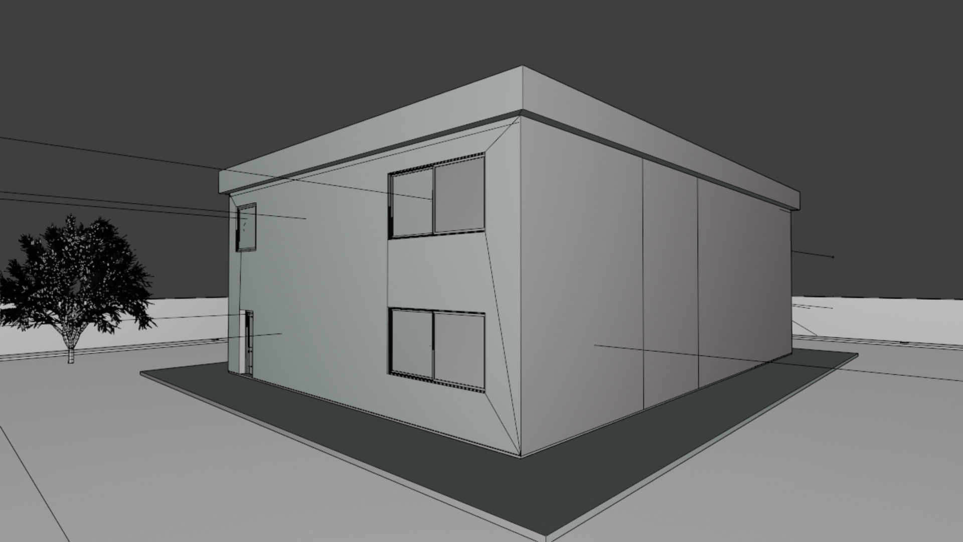 Home 3D elevator with stairs Low-poly 3D model_49