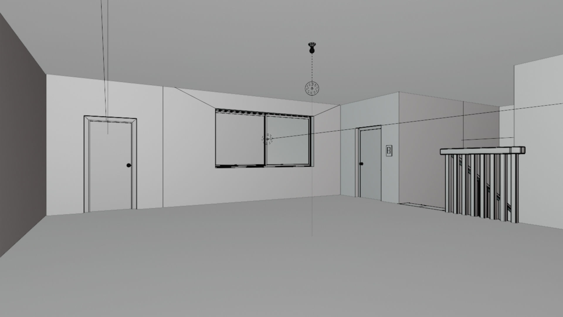 Home 3D elevator with stairs Low-poly 3D model_82