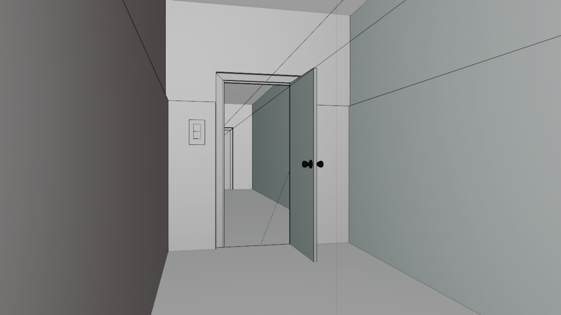 Home 3D elevator with stairs Low-poly 3D model_81