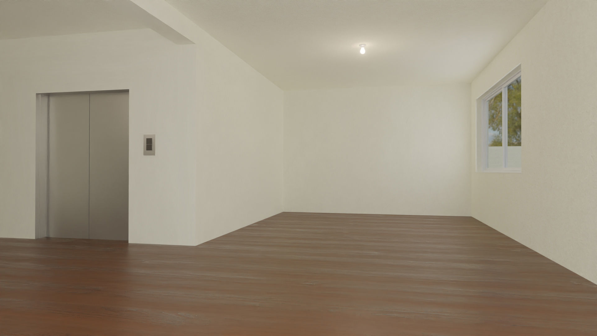 Home 3D elevator with stairs Low-poly 3D model_24