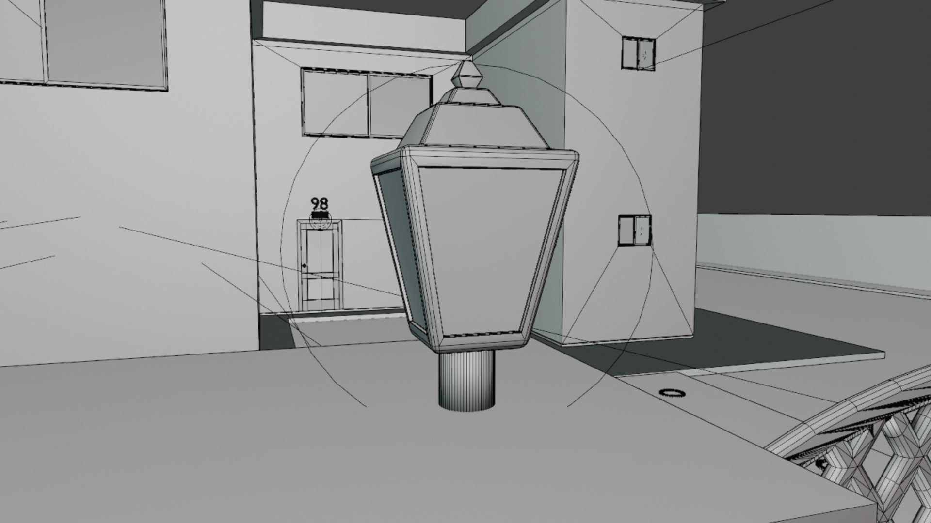 Home 3D elevator with stairs Low-poly 3D model_51