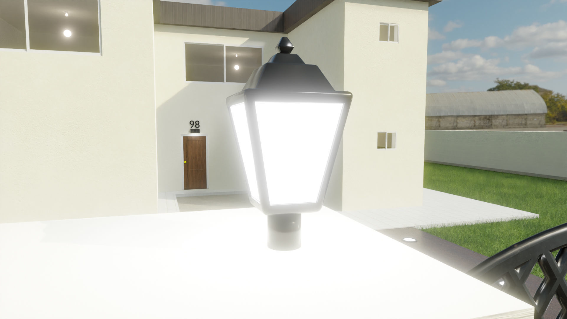 Home 3D elevator with stairs Low-poly 3D model_8