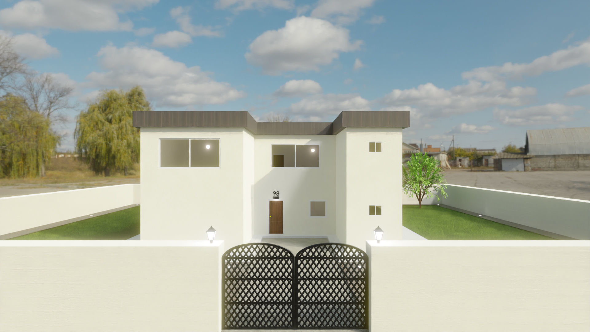 Home 3D elevator with stairs Low-poly 3D model_1